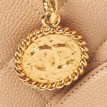 Chanel Caviar Quilted Medallion Tote Beige 8 of 10