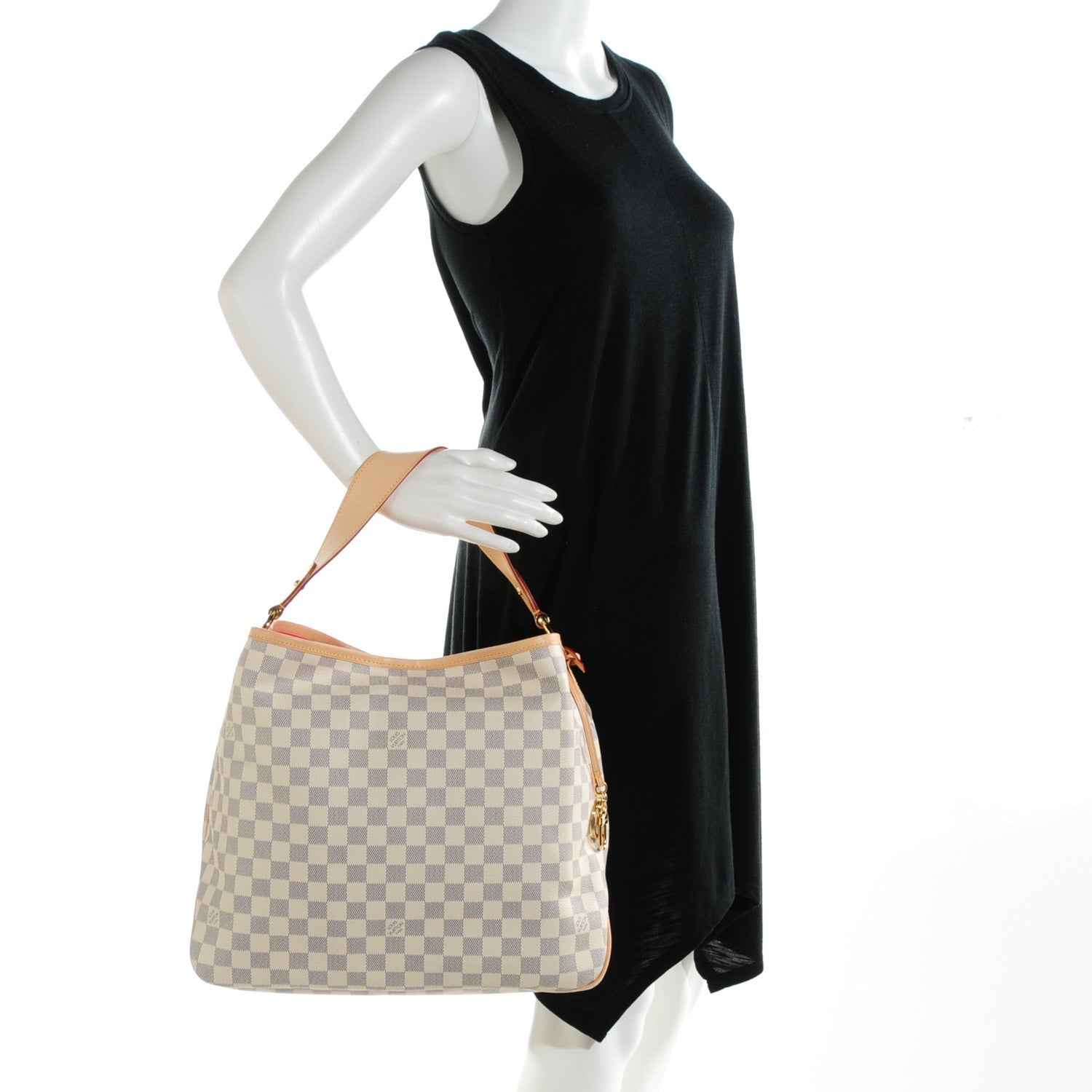 Louis Vuitton Damier Azur Delightful MM Pink 2 of 8