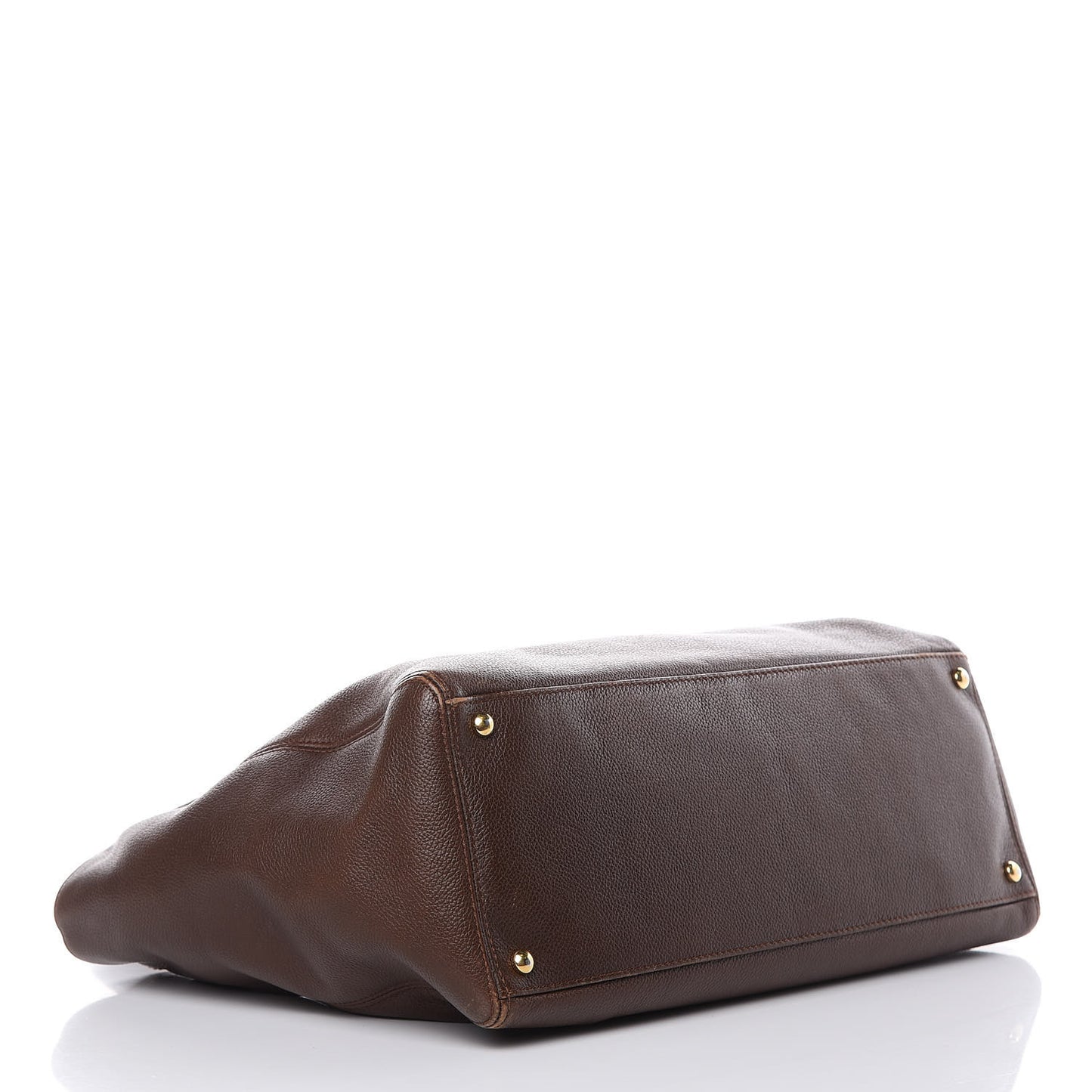 Calfskin Cerf Executive Shopper Tote Brown