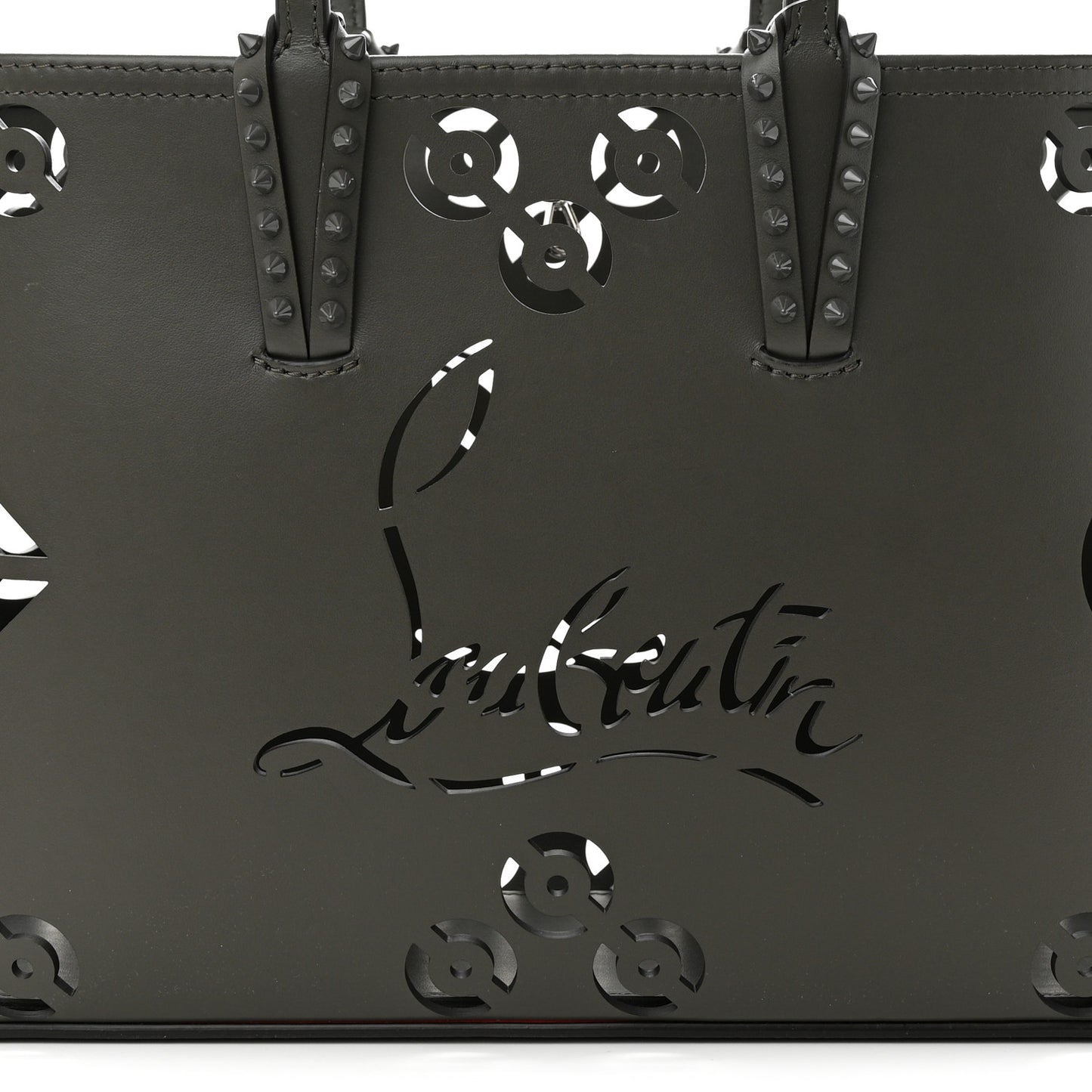 Calfskin Loubinthesky Perforated Small Cabata Tote Rocket