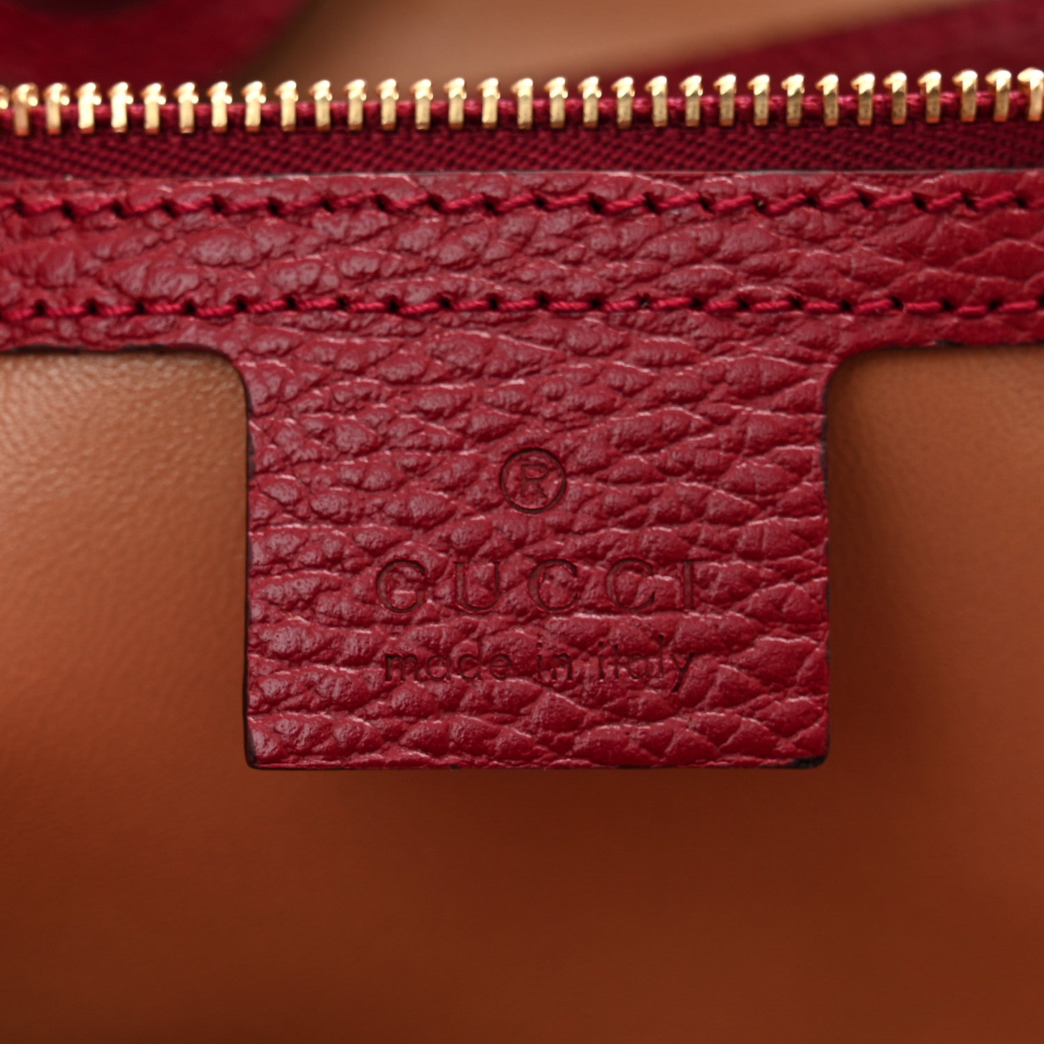 Gucci Straw Jacquard Dollar Calfskin GG Monogram Medium Ophidia Shopping Tote Natural New Cherry Red 6 of 10