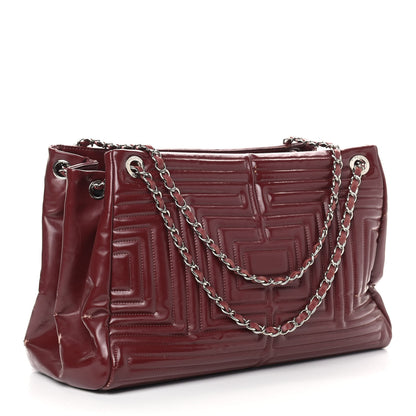 Chanel Vinyl Coco Ming Tote Dark Red 2 of 19