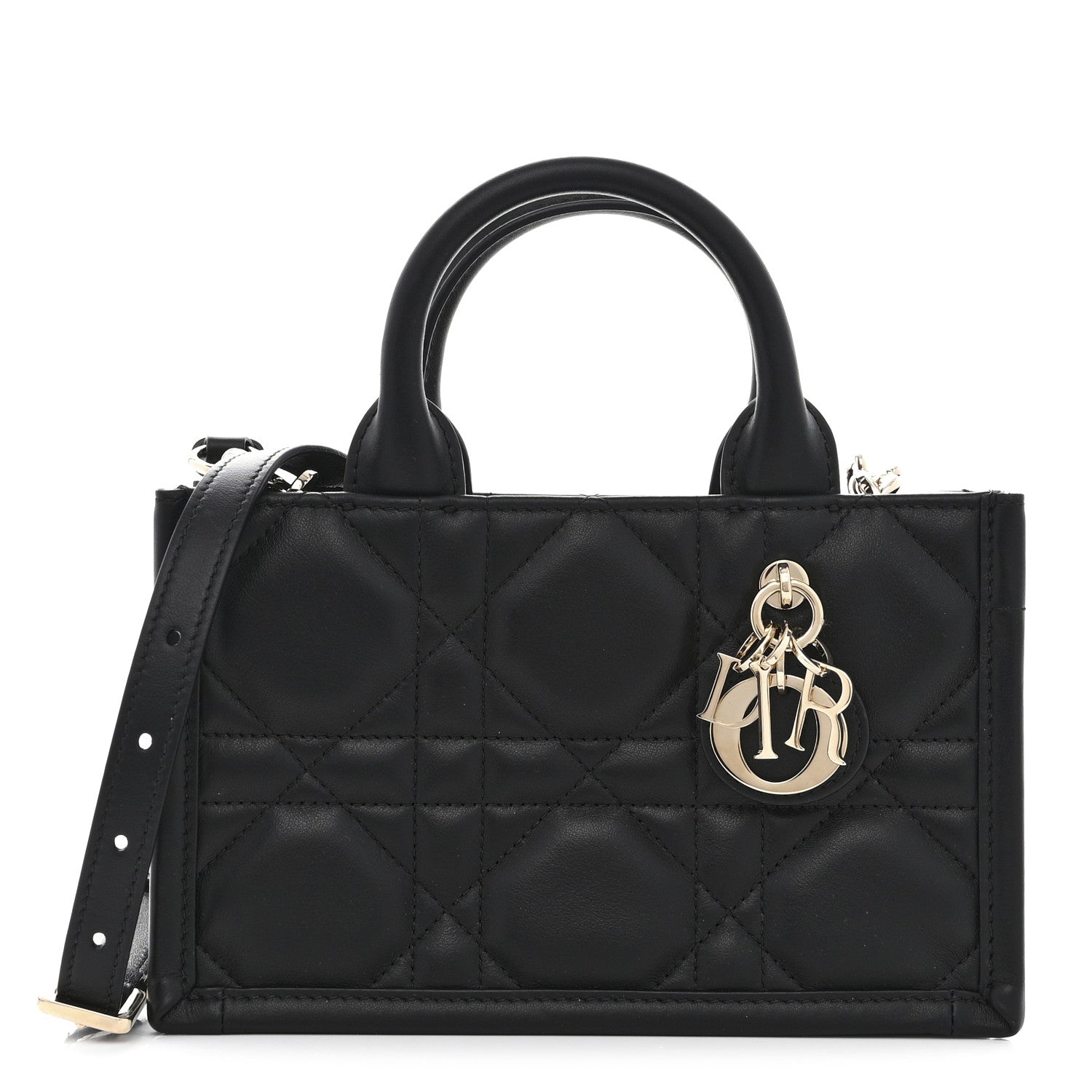 Christian Dior Calfksin Macrocannage Mini Book Tote Black 1 of 11