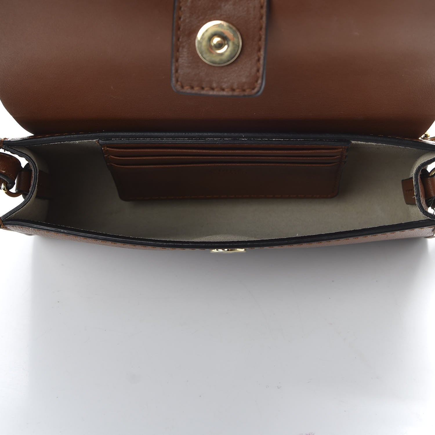 Chloe Suede Calfskin Mini Faye Shoulder Bag Tobacco 5 of 10