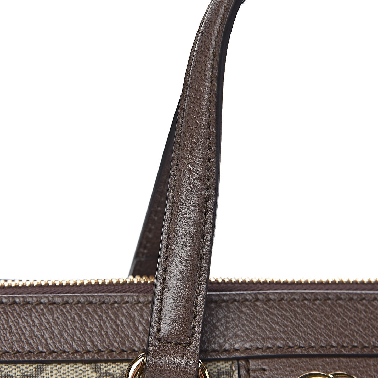 GG Supreme Monogram Web Medium Ophidia Tote Bag Brown