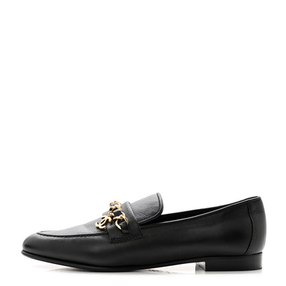 Chanel Lambskin CC Chain Mocassin Loafers 37 Black 1 of 10