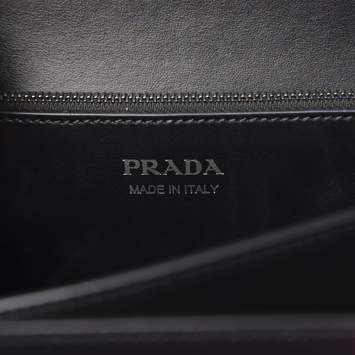 Prada Saffiano City Lights Print Studded Elektra Shoulder Bag Black Fuxia 7 of 9
