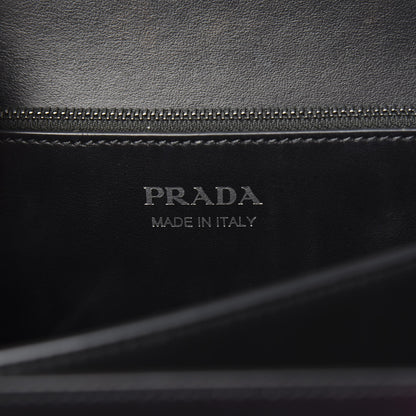 Prada Saffiano City Lights Print Studded Elektra Shoulder Bag Black Fuxia 7 of 9