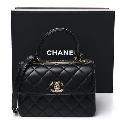 Chanel Lambskin Quilted Mini Trendy CC Dual Handle Flap Bag Black 12 of 12