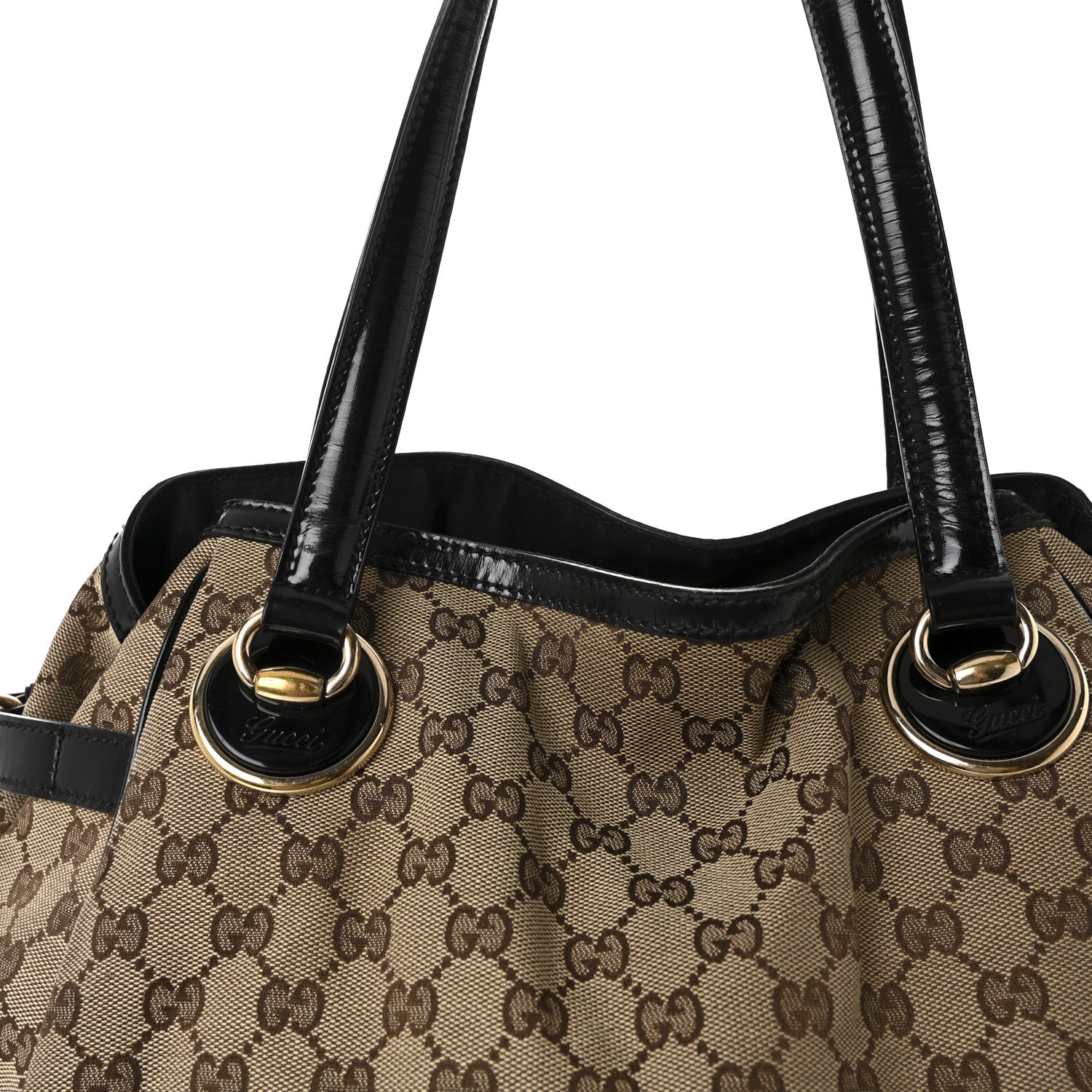 Gucci Monogram Large Full Moon Tote  Black 8 of 10