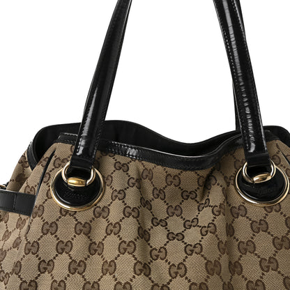 Gucci Monogram Large Full Moon Tote  Black 8 of 10
