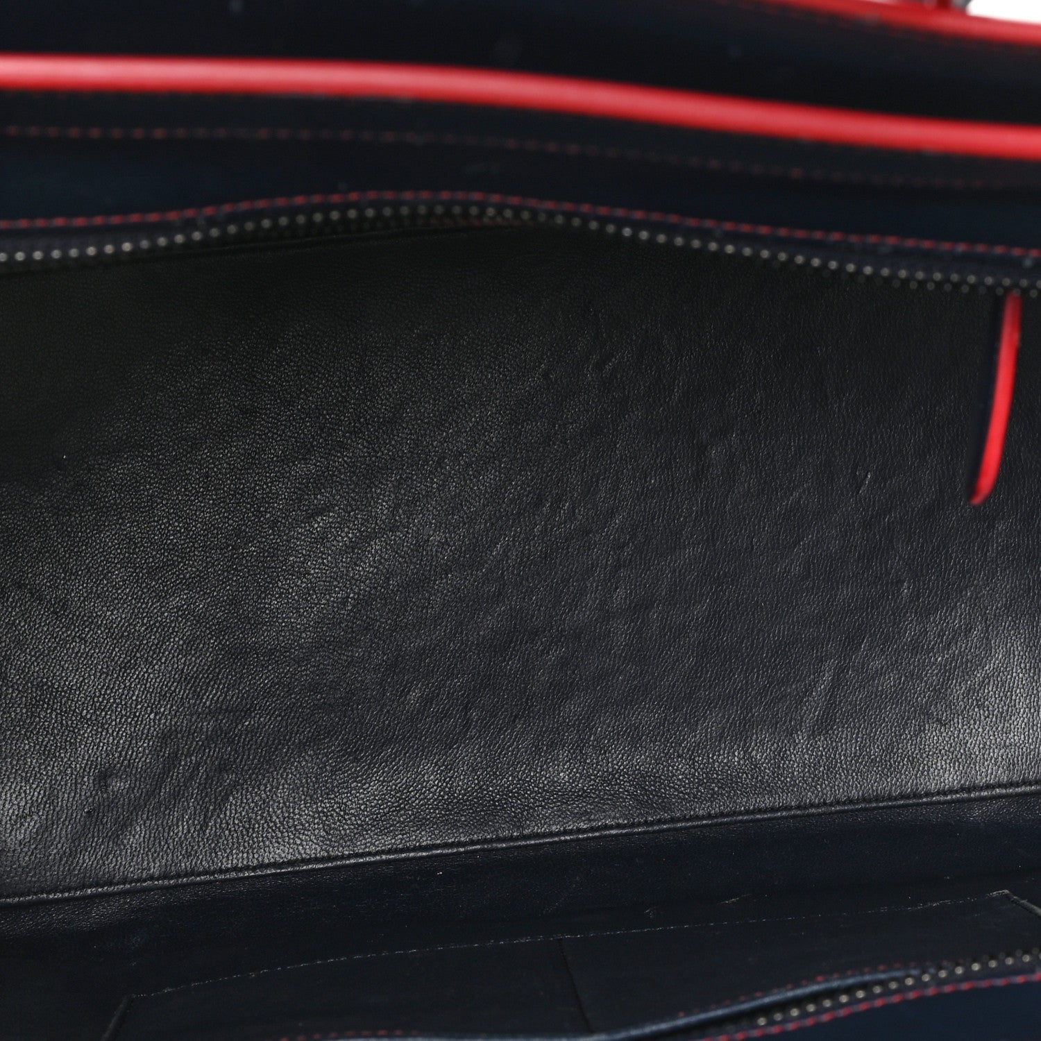 Celine Smooth Calfskin Mini Luggage Navy Red 5 of 9