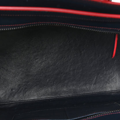 Celine Smooth Calfskin Mini Luggage Navy Red 5 of 9