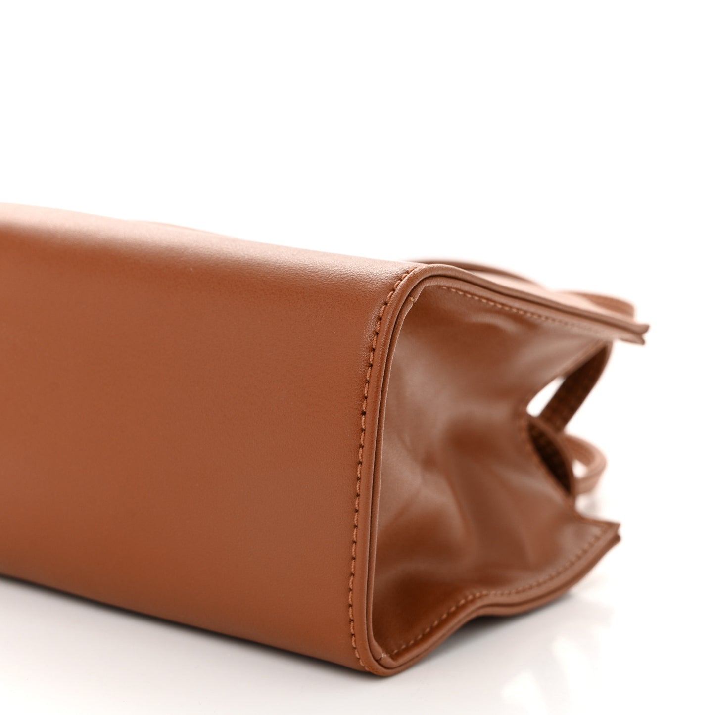 Vegan Leather Small Shopping Bag Tan