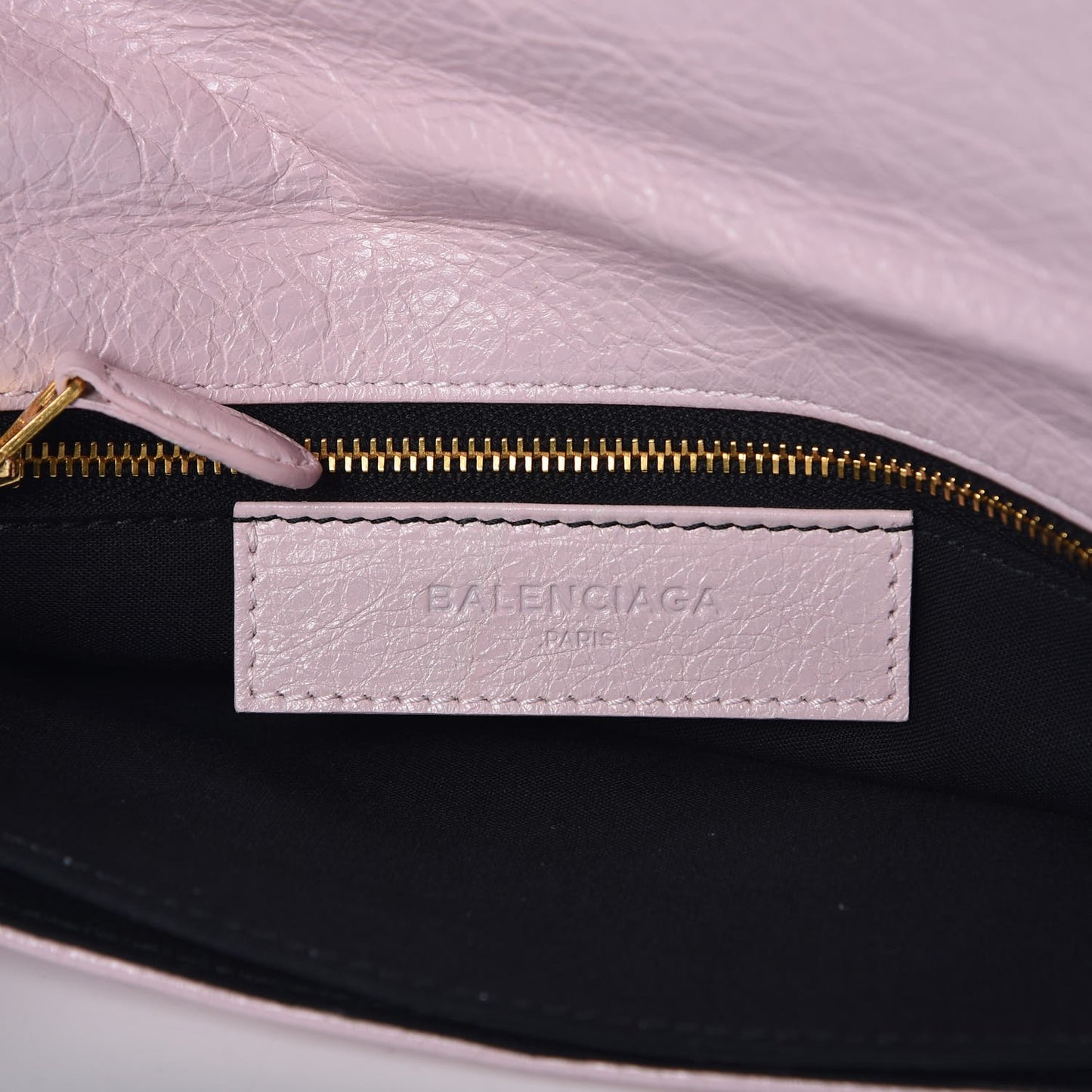Agneau Giant 12 Gold Hardware Envelope Clutch Rose Poudre