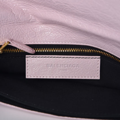 Balenciaga Agneau Giant 12 Gold Hardware Envelope Clutch Rose Poudre 6 of 7