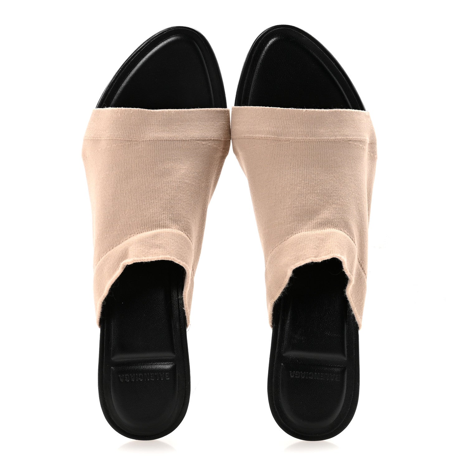Balenciaga Stretch Knit Mule Sandal 37 Beige 2 of 8