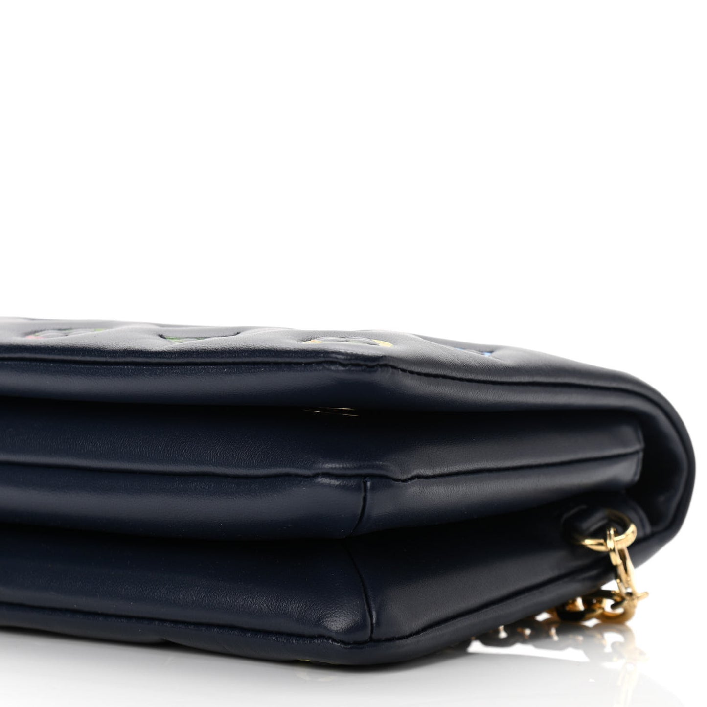 Lambskin Embossed Monogram LV Garden Pochette Coussin Navy