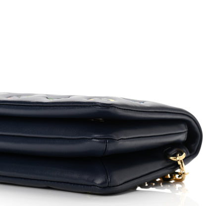 Louis Vuitton Lambskin Embossed Monogram LV Garden Pochette Coussin Navy 9 of 10
