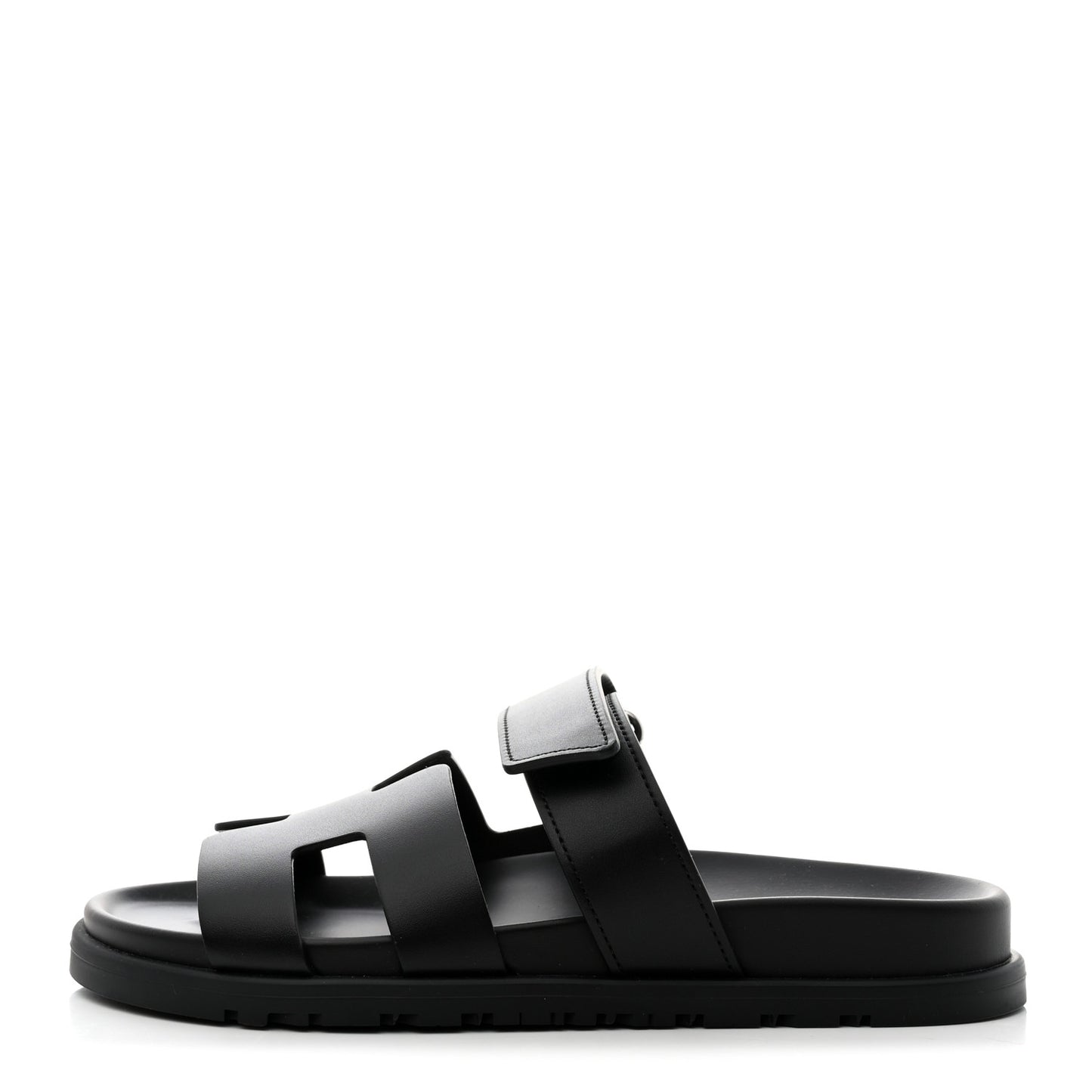 Calfskin Womens Chypre Sandals 37.5 Black