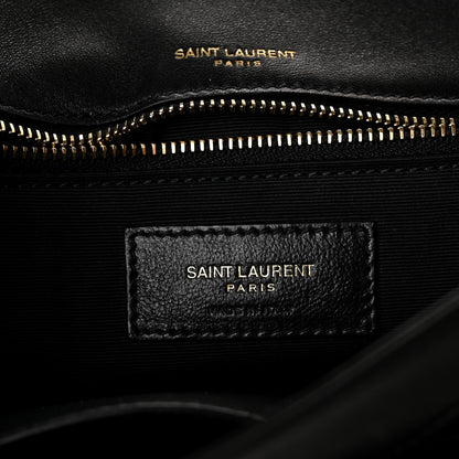 Saint Laurent Lambskin Matelasse Monogram Medium Niki Chain Satchel Black 6 of 10