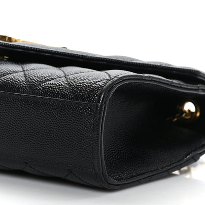 Saint Laurent Grain De Poudre Textured Mixed Matelasse Triquilt Small Monogram Satchel Black 8 of 8