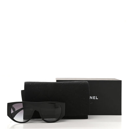 Chanel Acetate Quilted CC Pilot Sunglasses 71465 Black 3 of 8