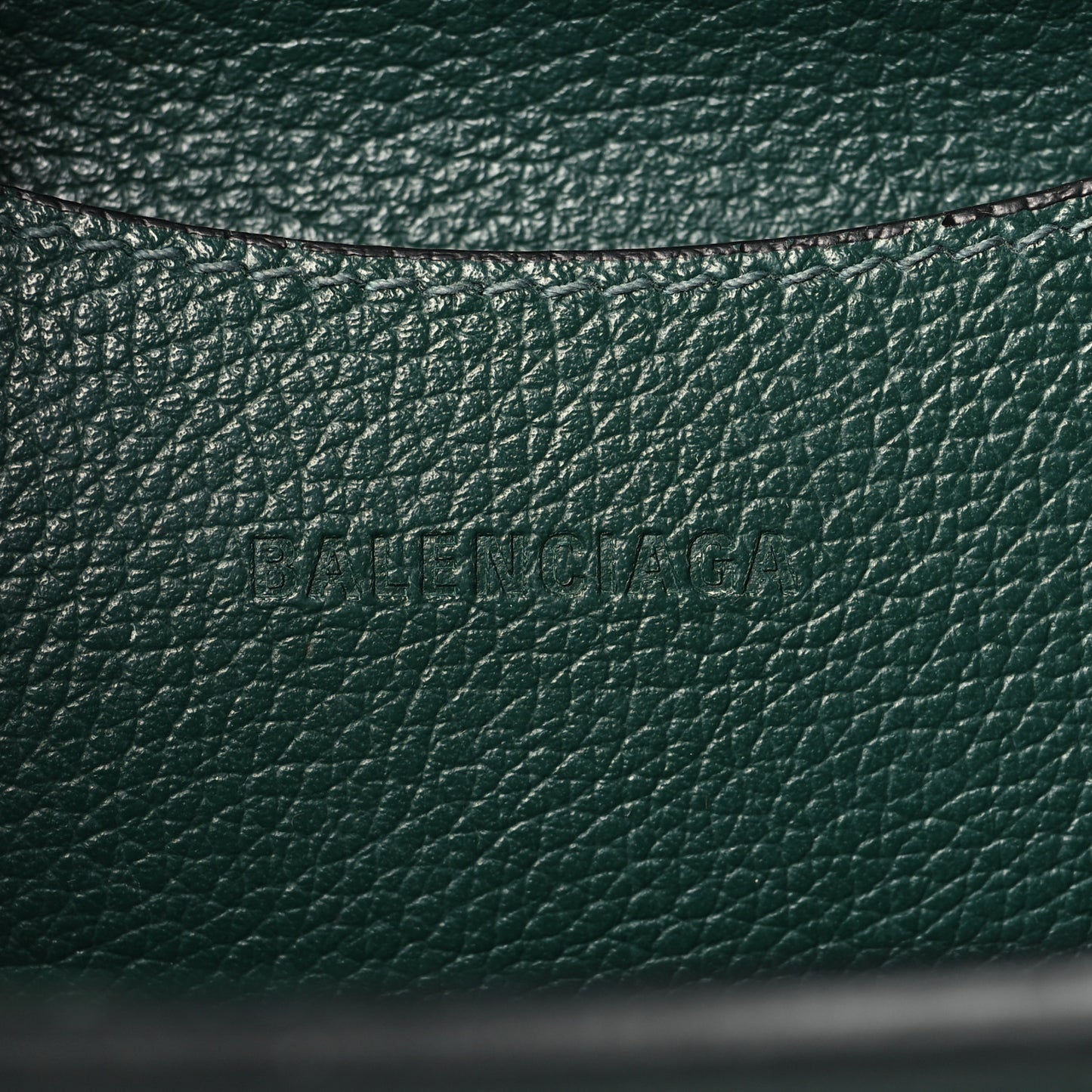 Grained Calfskin Neo Classic Matte Black Hardware S City Forest Green