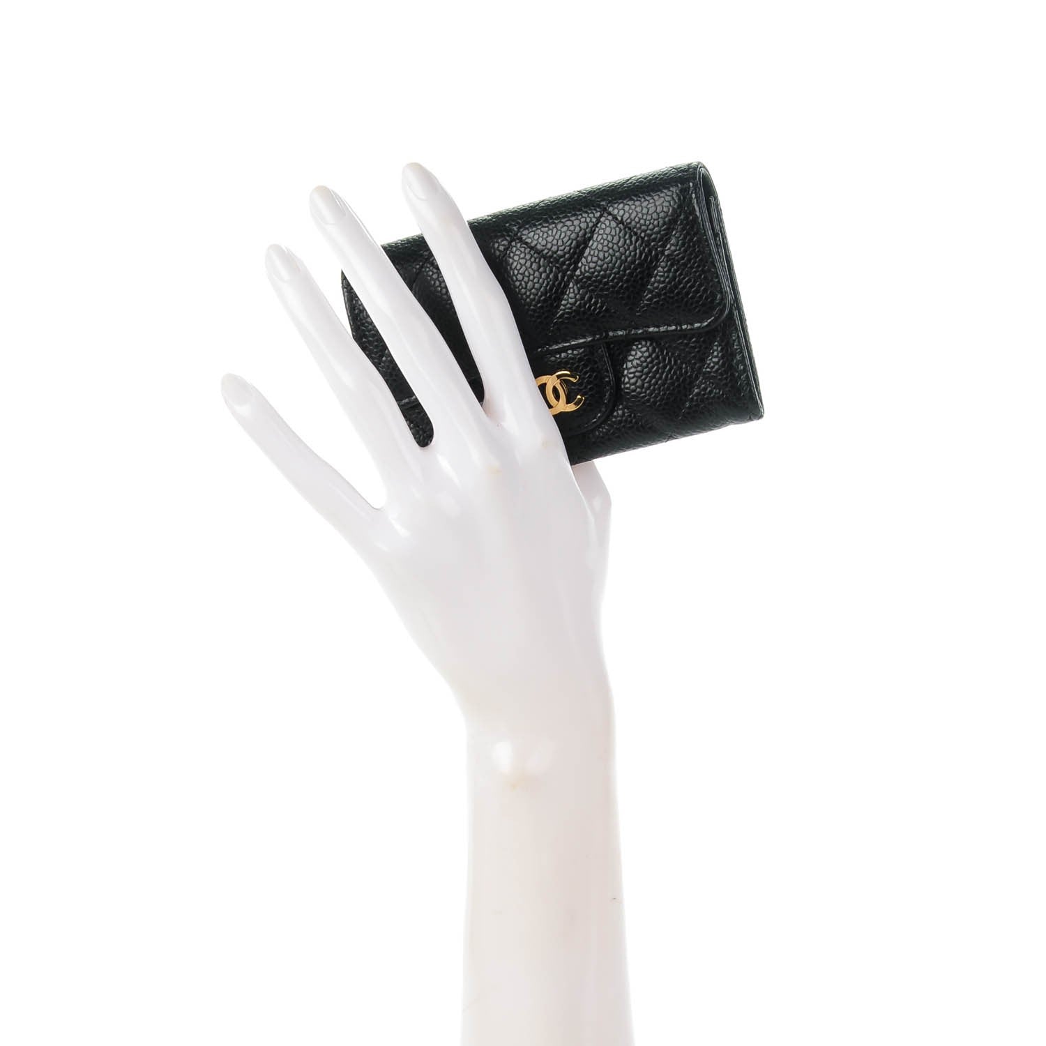 Chanel Caviar Quilted Flap Card Holder Black 2 of 8