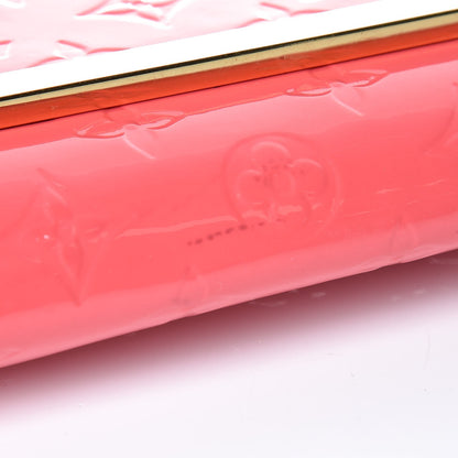 Louis Vuitton Vernis Ana Clutch Rose Litchi 10 of 12