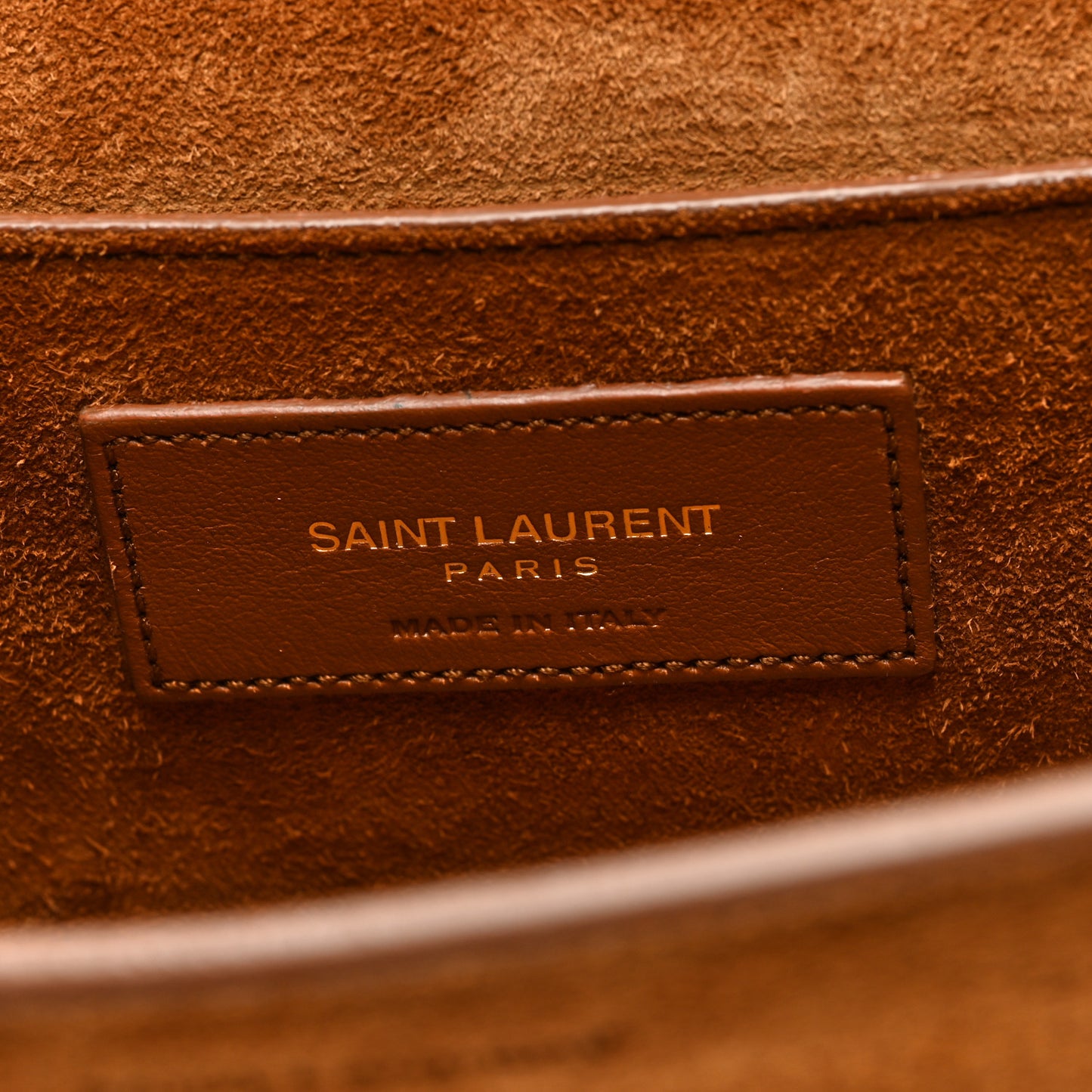 Suede Small Dylan Snake Monogram Satchel Fox