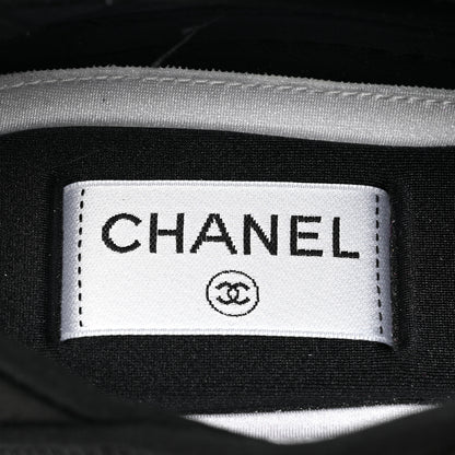 Chanel Velvet Calfskin Mixed Fibers CC Sneakers 37 Black 8 of 9