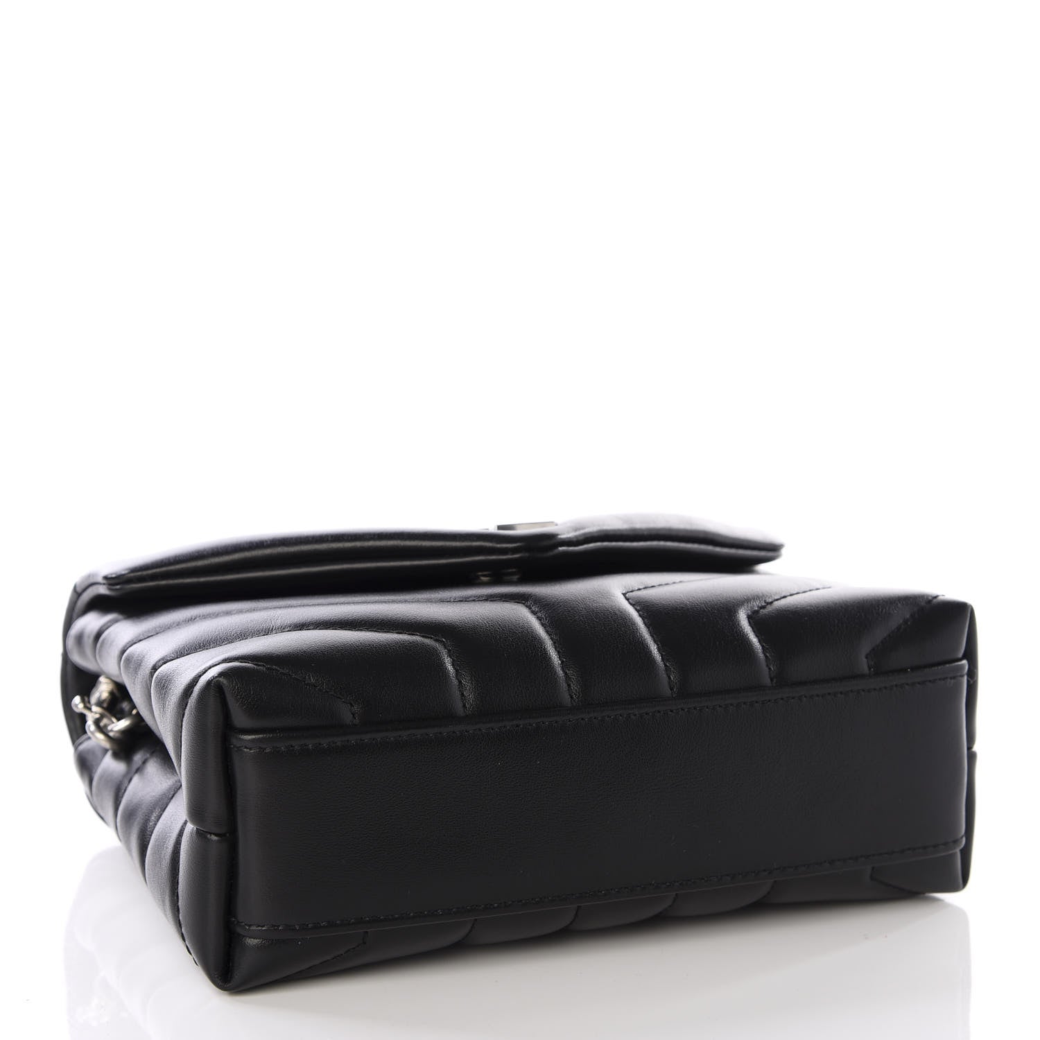 Saint Laurent Calfskin Y Quilted Monogram Toy Loulou Crossbody Bag Black 3 of 11