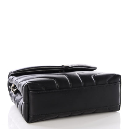 Saint Laurent Calfskin Y Quilted Monogram Toy Loulou Crossbody Bag Black 3 of 11