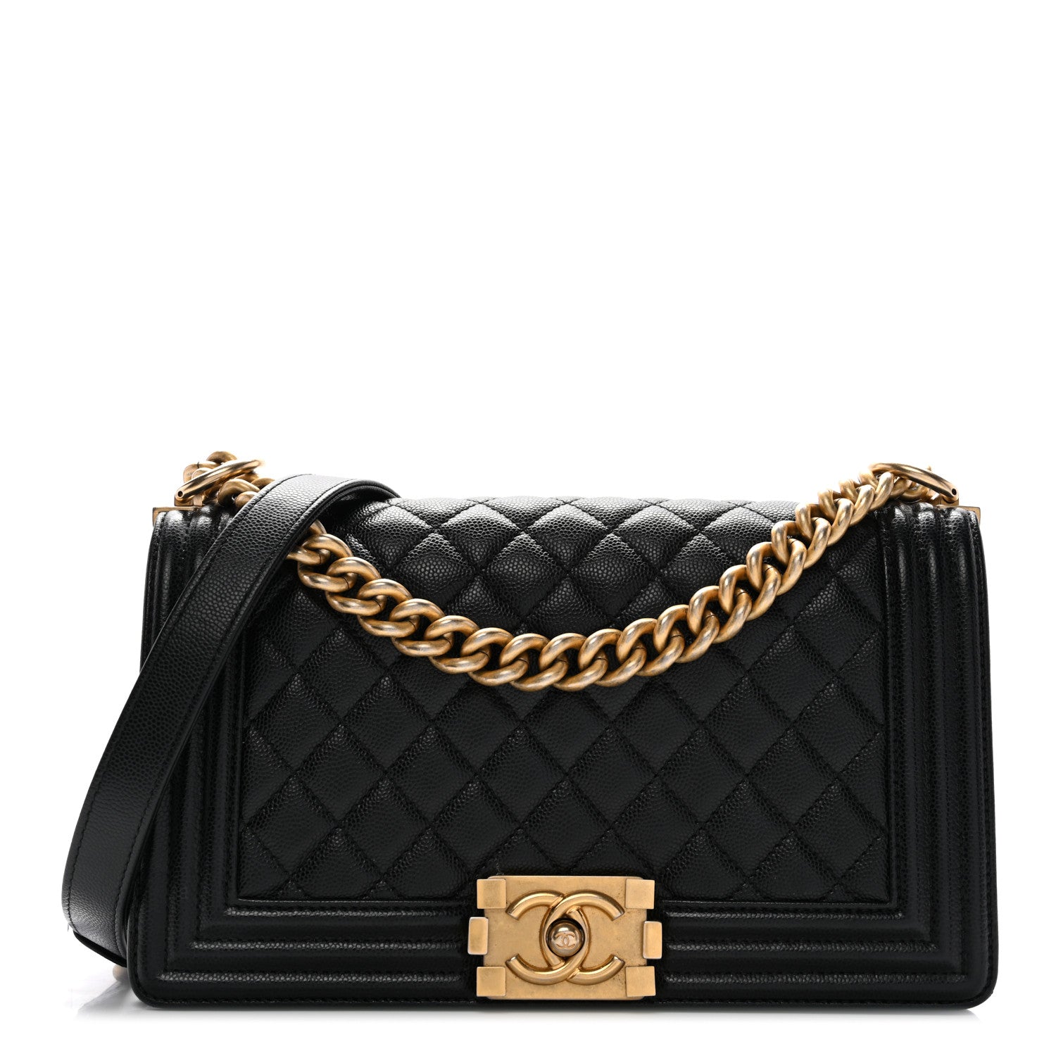 Chanel Caviar Quilted Medium Boy Flap Black 1 of 11