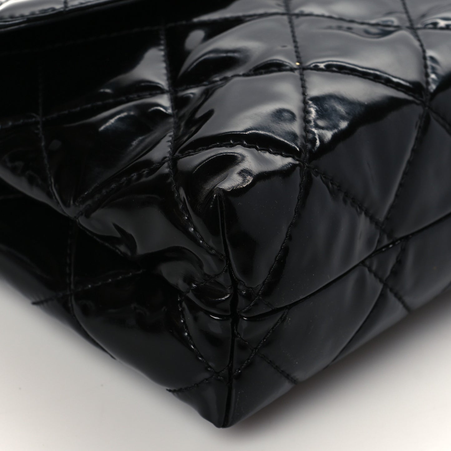 Vinyl Quilted In The Business Flap Bag Black