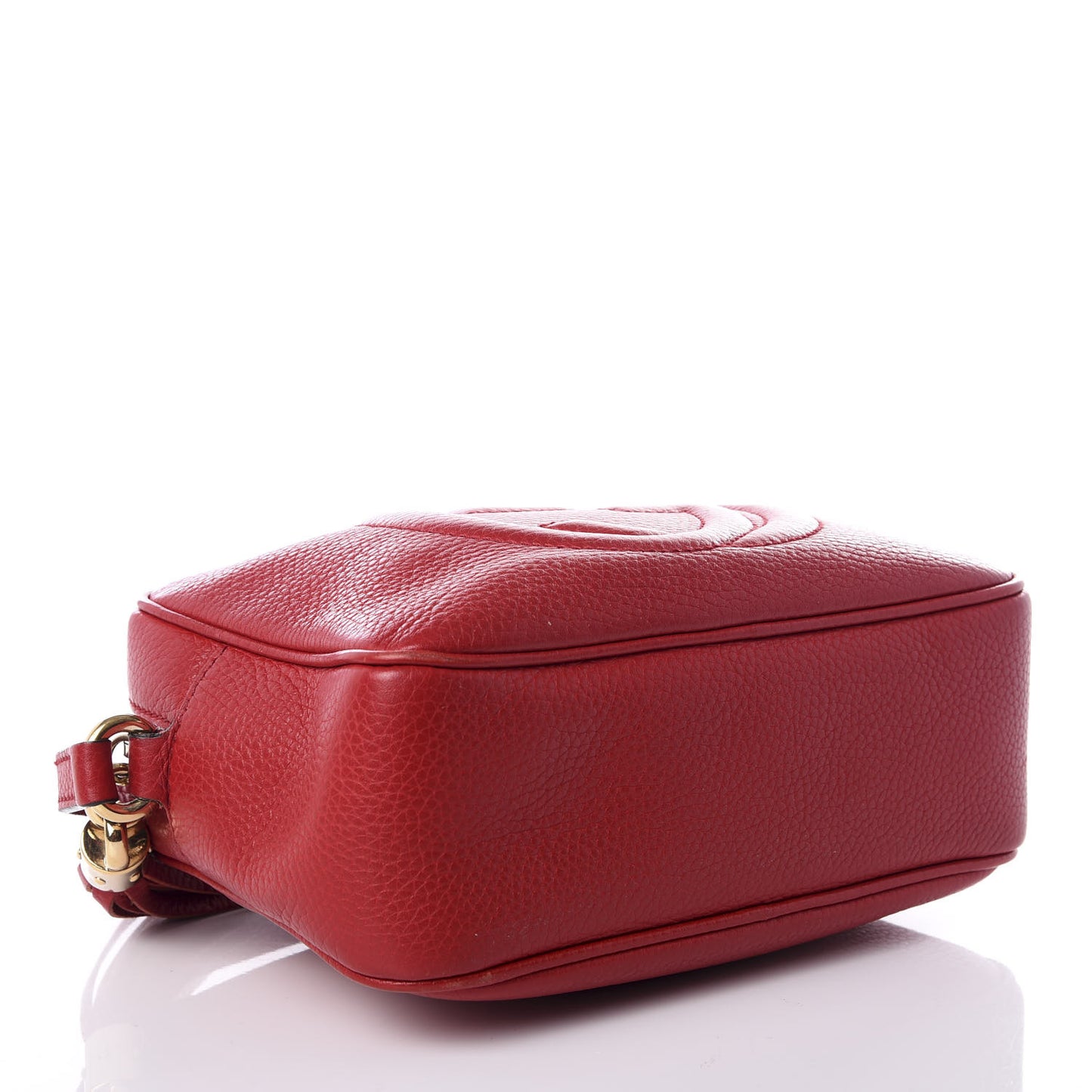 Pebbled Calfskin Small Soho Disco Bag Tabasco Red