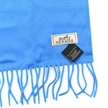 Hermes Cashmere Mr Farrier Patch Detail Muffler Bleu Grec 3 of 5