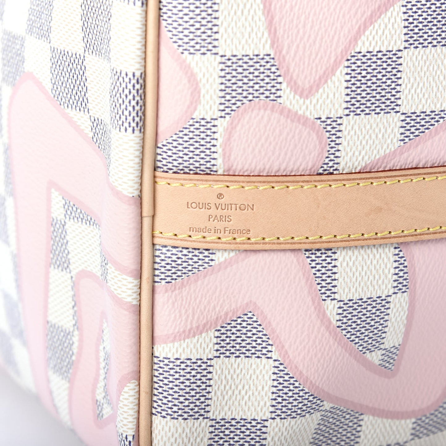 Damier Azur Tahitienne Speedy Bandouliere 30 Rose Ballerine