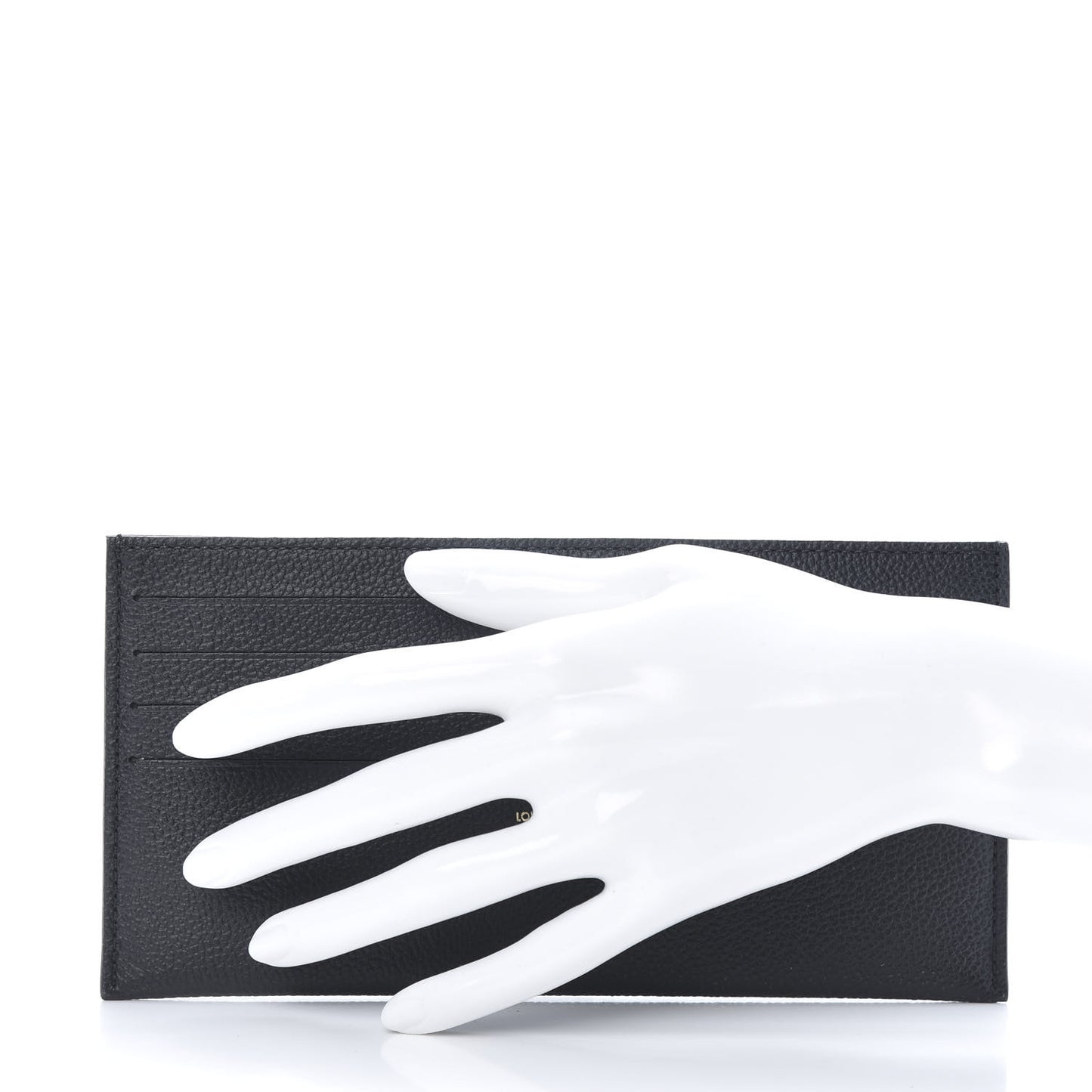 Calfskin Felicie Chain Wallet Card Holder Insert Black