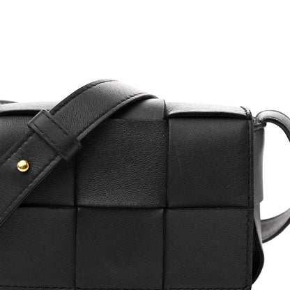 Bottega Veneta Lambskin Maxi Intrecciato Extra Mini Cassette Crossbody Bag Black 7 of 12