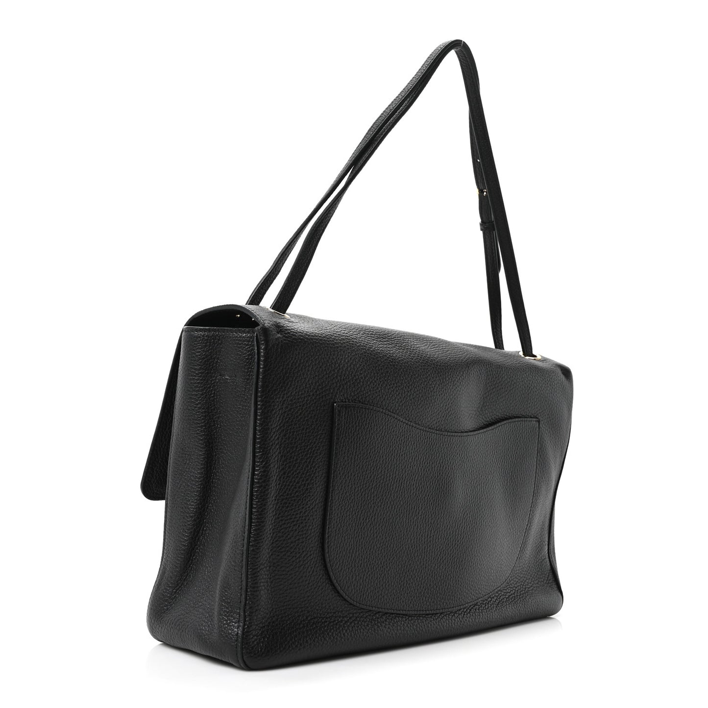 Grained Calfskin Souplissimo Maxi Flap Black