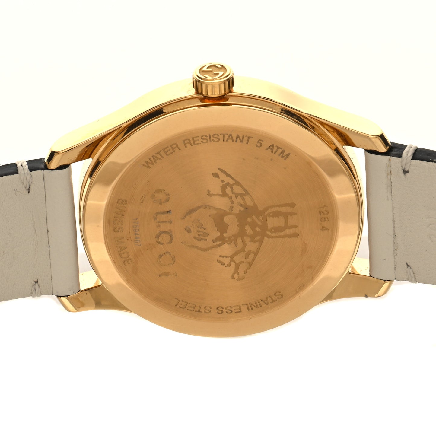 Stainless Steel Calfskin 38mm G-Timeless Bee Star Quartz Watch White