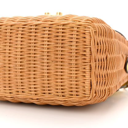 Miu Miu Goatskin Wicker Midollino Bag Yellow 9 of 10