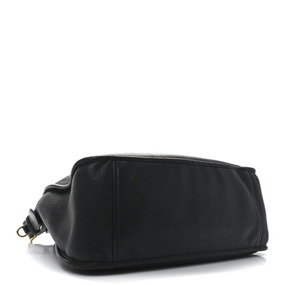 Prada Vitello Daino Hobo Messenger Bag Black 4 of 9