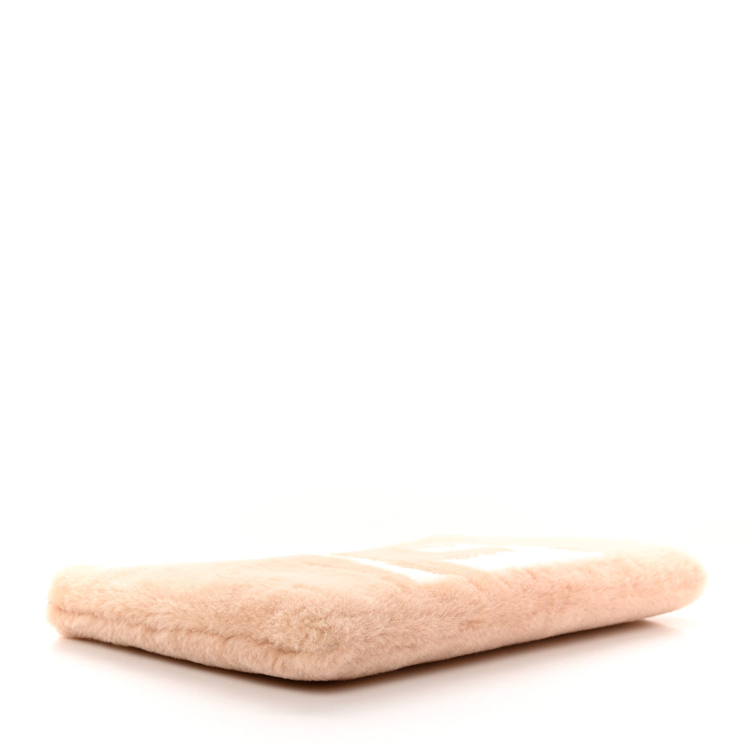 Fendi Shearling FF Inlay Large Flat Pouch Soap White 4 of 7