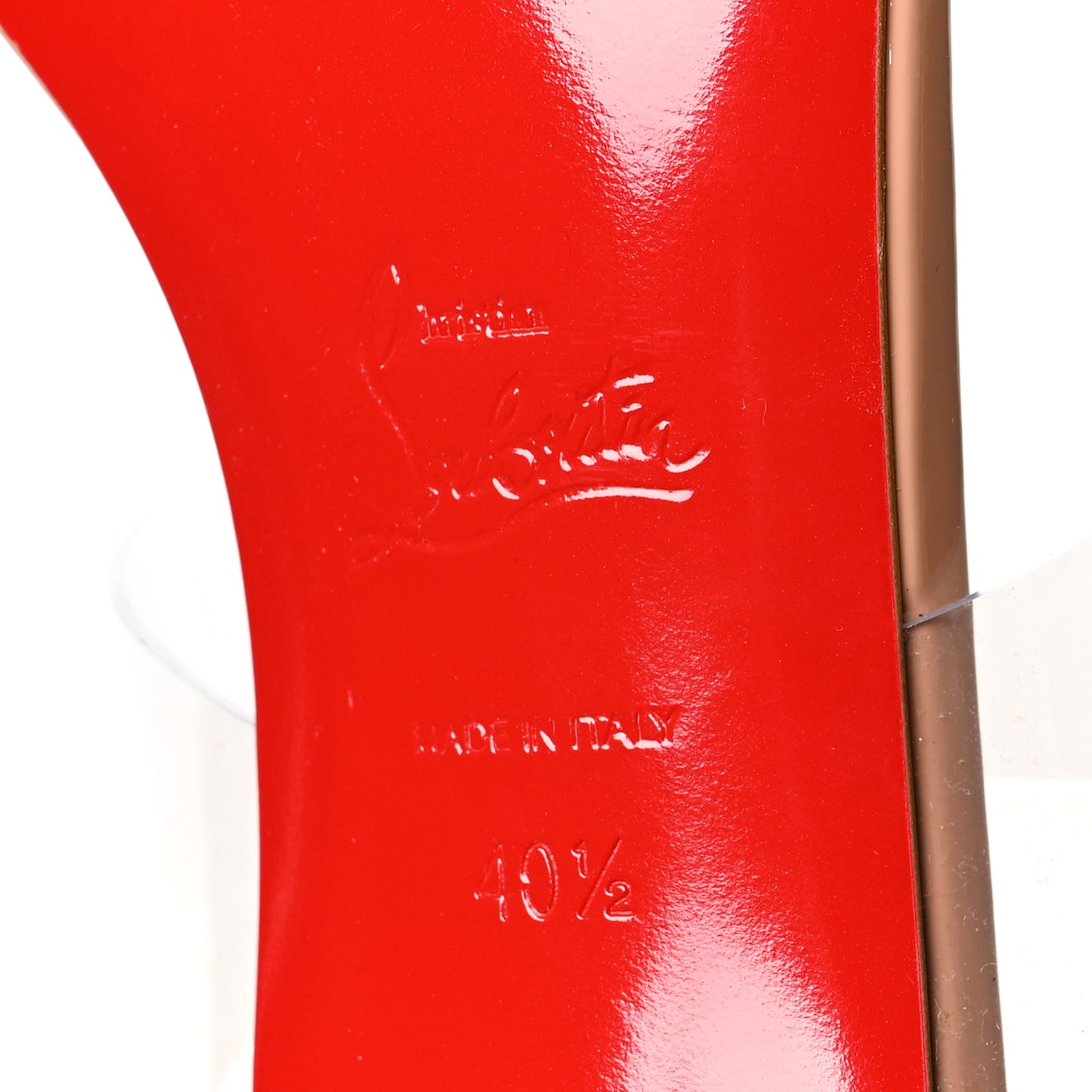 Patent PVC Just Nothing 85 Slide Sandals 40.5 Nude
