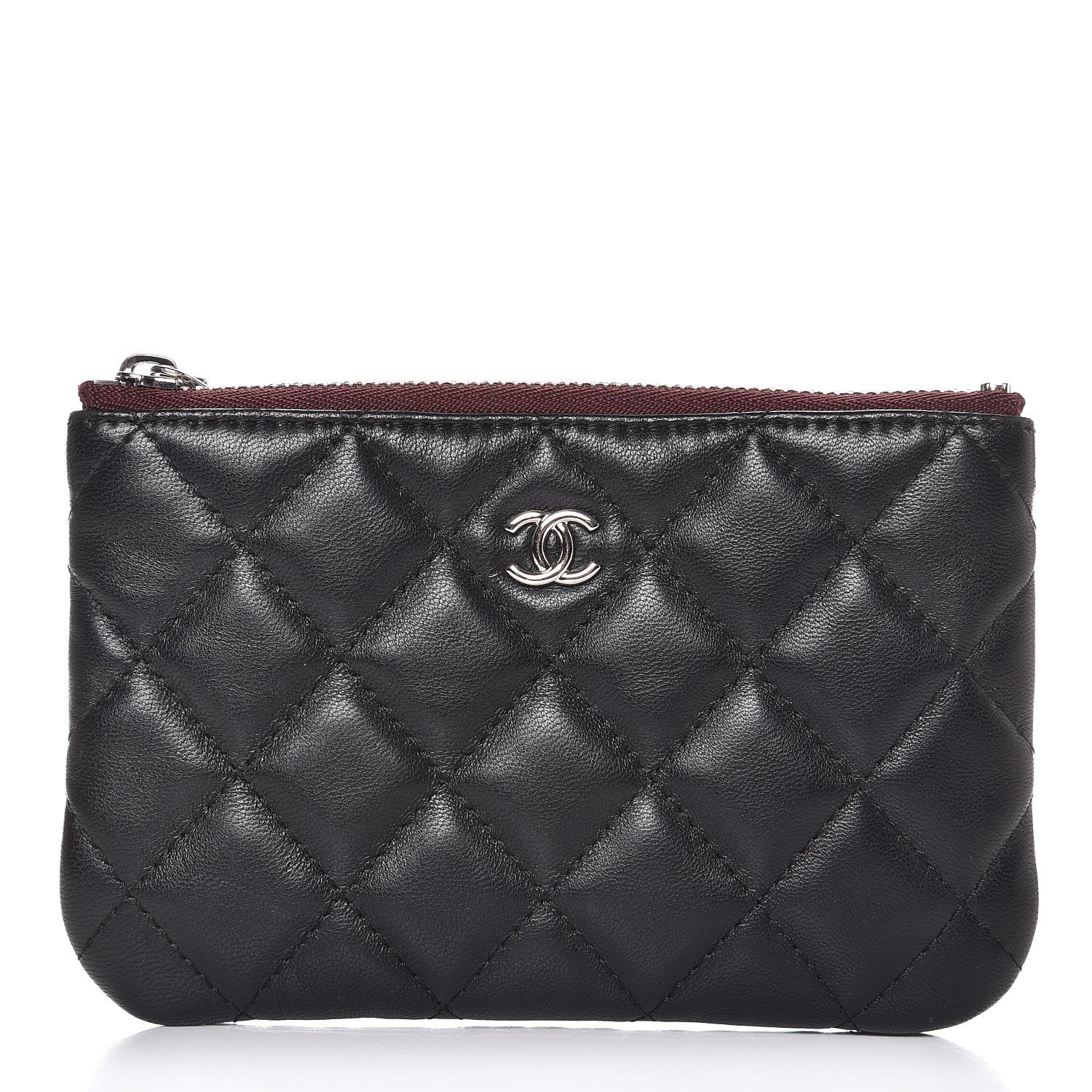 Chanel Lambskin Quilted Small Cosmetic Case Black 1 of 8