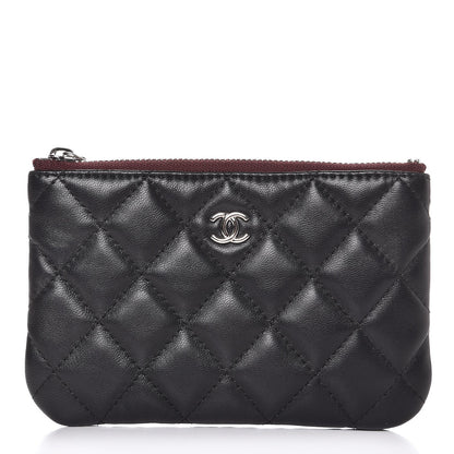 Chanel Lambskin Quilted Small Cosmetic Case Black 1 of 8