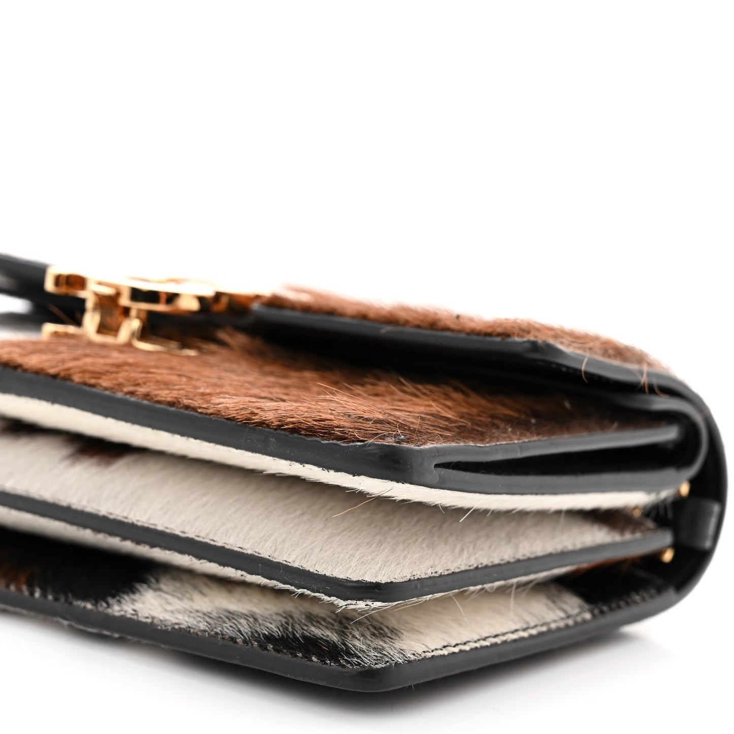 Calf Hair Large Jessie Chain TB Bag Brown